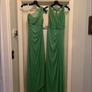 2 Clover Green Bridesmaid (or Prom) Dresses